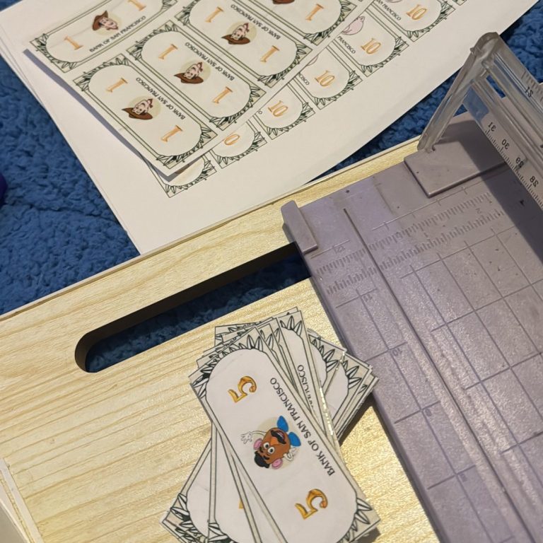 Fake money as a class system for the little ones, they love to buy pencils and erasers!